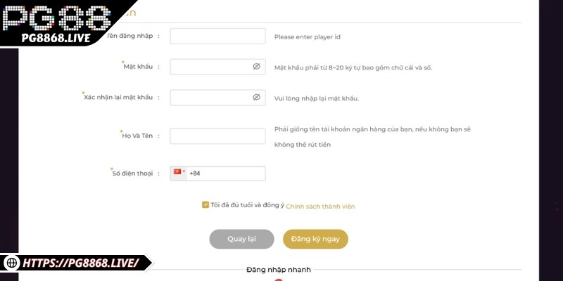 Hướng Dẫn Đăng Ký PG88 Chi Tiết Từng Bước Thực Hiện